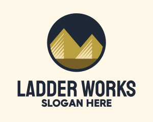 Gold Pyramid Mountain logo design