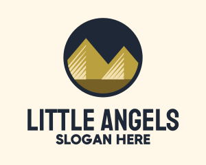 Gold Pyramid Mountain logo design