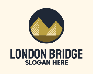 Gold Pyramid Mountain logo design