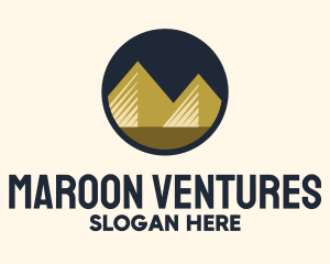 Gold Pyramid Mountain logo design