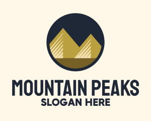 Himalayas - Gold Pyramid Mountain logo design