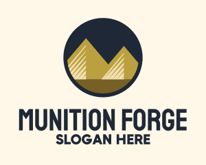 Gold Pyramid Mountain logo design