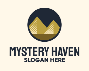 Gold Pyramid Mountain logo design