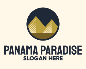 Gold Pyramid Mountain logo design