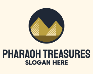 Gold Pyramid Mountain logo design