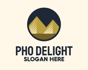 Gold Pyramid Mountain logo design