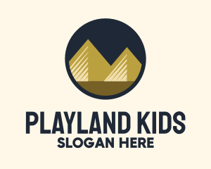 Gold Pyramid Mountain logo design