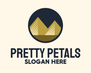 Gold Pyramid Mountain logo design