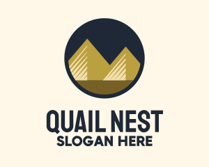 Gold Pyramid Mountain logo design