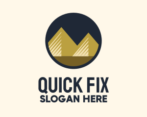 Gold Pyramid Mountain logo design