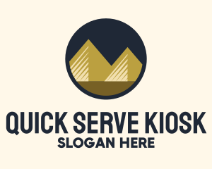 Gold Pyramid Mountain logo design