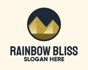 Gold Pyramid Mountain logo design