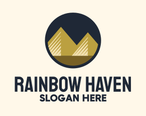 Gold Pyramid Mountain logo design