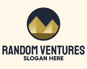 Gold Pyramid Mountain logo design