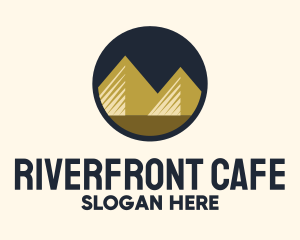 Gold Pyramid Mountain logo design