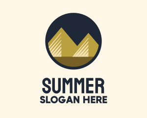 Gold Pyramid Mountain logo design