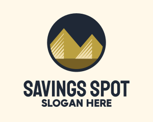 Gold Pyramid Mountain logo design