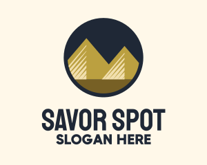 Gold Pyramid Mountain logo design