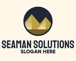 Gold Pyramid Mountain logo design