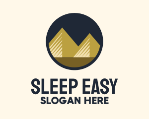 Gold Pyramid Mountain logo design