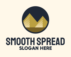 Gold Pyramid Mountain logo design