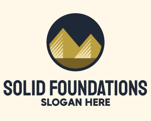 Tourism - Gold Pyramid Mountain logo design