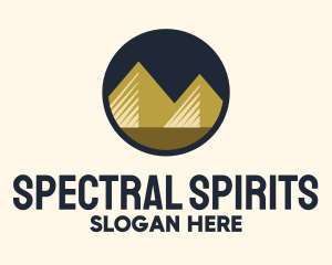 Gold Pyramid Mountain logo design