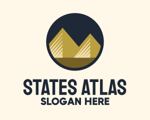 Gold Pyramid Mountain logo design