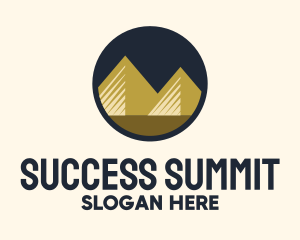 Gold Pyramid Mountain logo design