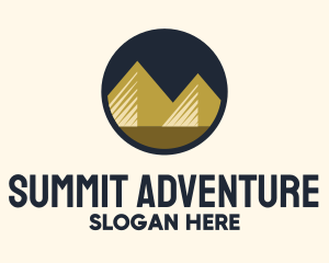 Climbing - Gold Pyramid Mountain logo design