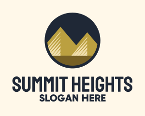 Climbing - Gold Pyramid Mountain logo design