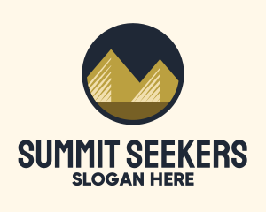 Mountaineering - Gold Pyramid Mountain logo design