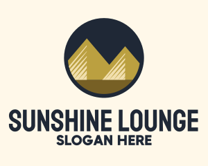 Gold Pyramid Mountain logo design