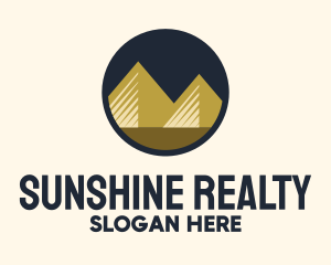 Gold Pyramid Mountain logo design