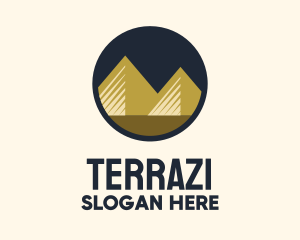 Gold Pyramid Mountain logo design