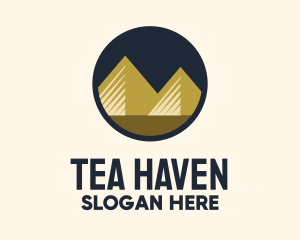 Gold Pyramid Mountain logo design