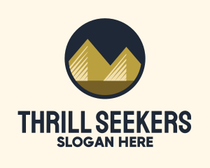 Gold Pyramid Mountain logo design