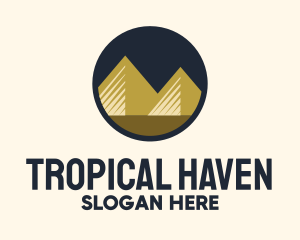 Gold Pyramid Mountain logo design