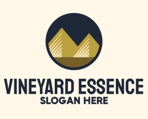 Gold Pyramid Mountain logo design