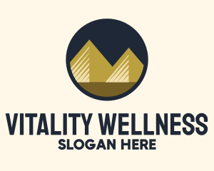 Gold Pyramid Mountain logo design