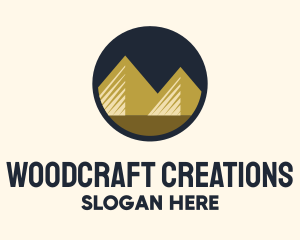 Gold Pyramid Mountain logo design