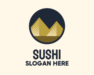 Gold Pyramid Mountain logo design