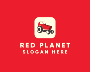 Red Farm Tractor App logo design