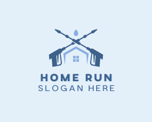 Pressure Washing Home Cleaning logo design