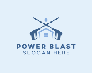 Pressure Washing Home Cleaning logo design