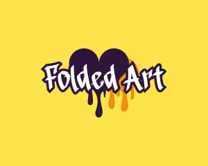 Heart Graffiti Art logo design