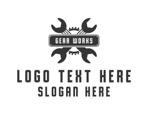 Mechanic Wrench Gear logo design