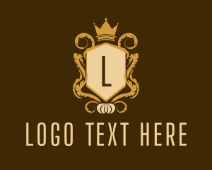 Luxury - Elegant Crown Crest Lettermark logo design
