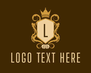 High End - Elegant Crown Crest Lettermark logo design