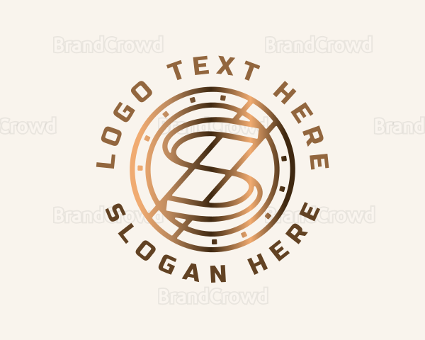 Digital Crypto Letter S Logo